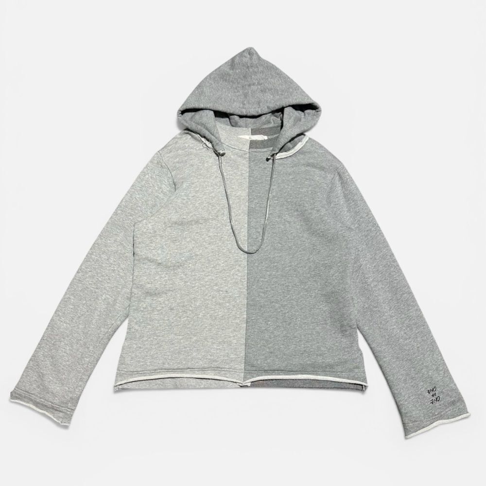 Golden Goose Distressed Gray Two-Tone Hoodie sweatshirt  One of a Kind